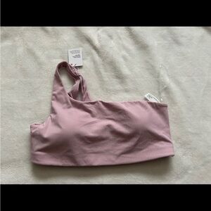 NWT Lululemon Ribbed Nulu Asymmetrical Yoga Bra *Light Support, A/B Cup Pink Peo